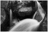 Double spouted waterfall, Clear Creek. Grand Canyon National Park ( black and white)