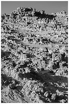 Concretions. Badlands National Park, South Dakota, USA. (black and white)
