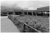 Visitor center. Great Sand Dunes National Park, Colorado, USA. (black and white)