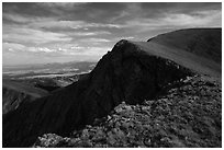 Mount Herard rounded summit. Great Sand Dunes National Park and Preserve ( black and white)