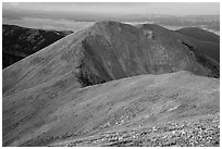 Alpine tundra slopes of Mount Herard. Great Sand Dunes National Park and Preserve ( black and white)