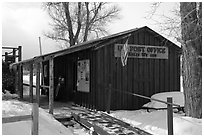 Kelly Post Office. Grand Teton National Park, Wyoming, USA. (black and white)