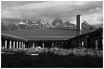 Craig Thomas Discovery and Visitor Center. Grand Teton National Park ( black and white)