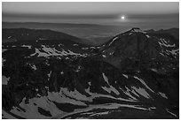 Sun setting over Table Mountain. Grand Teton National Park ( black and white)