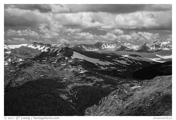 Gore range. Rocky Mountain National Park (black and white)