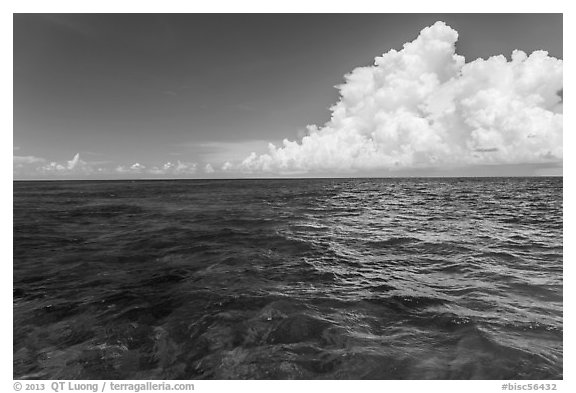 Reef and clouds. Biscayne National Park, Florida, USA.