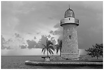 Boca Chita Lighthouse, early morning. Biscayne National Park ( black and white)