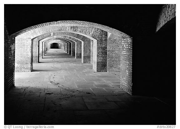 Gunroom in Fort Jefferson. Dry Tortugas National Park, Florida, USA.