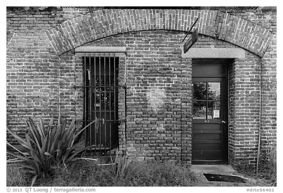 Visitor Center. Dry Tortugas National Park (black and white)