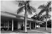 Royal Palms VisitorGr Center. Everglades National Park ( black and white)