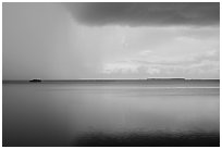Approaching storm, Florida Bay. Everglades National Park ( black and white)
