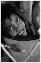 Carribean child. Saint John, US Virgin Islands ( black and white)