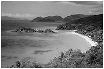 Trunk Bay. Virgin Islands National Park ( black and white)