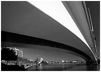 Bridge across the Brisbane River. Brisbane, Queensland, Australia (black and white)