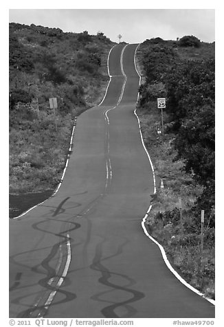 Pilani Highway. Maui, Hawaii, USA (black and white)