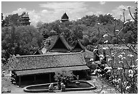 Overview. Muang Boran, Thailand ( black and white)