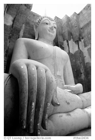 Monumental Buddha image, Wat Si Chum. Sukothai, Thailand