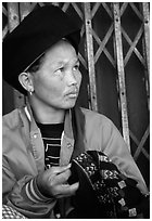 Tribeswoman. Chiang Rai, Thailand (black and white)