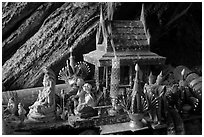 Spirit House, Tham Phra Nang, Rai Leh. Krabi Province, Thailand ( black and white)