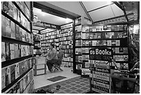 International bookstore, Phi-Phi island. Krabi Province, Thailand ( black and white)