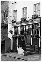 Pub the Grenadier. London, England, United Kingdom ( black and white)