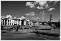 Trafalgar Square. London, England, United Kingdom ( black and white)