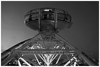 London Eye capsule at night. London, England, United Kingdom ( black and white)