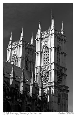 Towers of Westminster Abbey. London, England, United Kingdom
