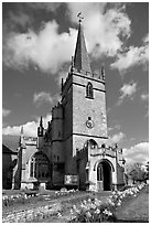 Church, Lacock. Wiltshire, England, United Kingdom ( black and white)