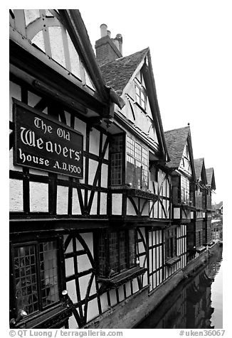 Black and White Picture/Photo: Old Weavers house dating from 1500