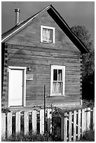 Wooden house. Hope,  Alaska, USA (black and white)
