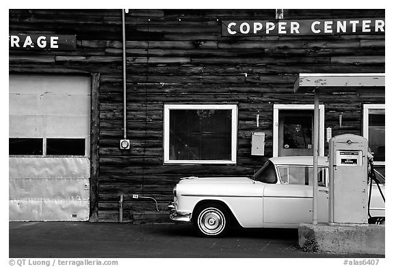Gas station at Copper Center. Alaska, USA