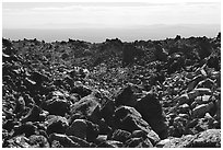 Lava fields, Glass Mountain. California, USA ( black and white)