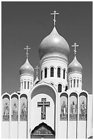 Holy Virgin Russian Cathedral. San Francisco, California, USA (black and white)