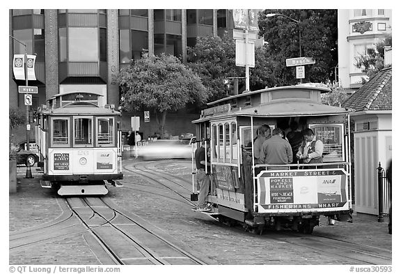Cable car terminus. San Francisco, California, USA