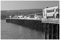Santa Cruz Wharf. Santa Cruz, California, USA ( black and white)