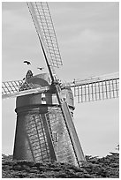 Dutch Mill. San Francisco, California, USA (black and white)