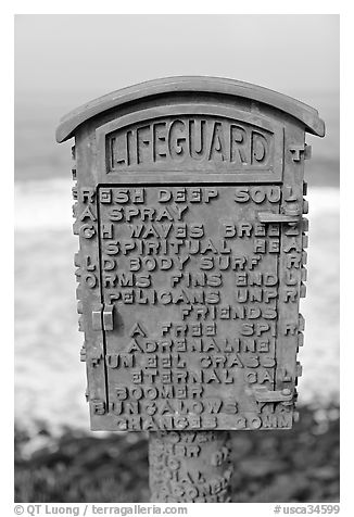 Memorial. La Jolla, San Diego, California, USA (black and white)