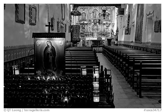 Serra Chapel, the only remaining  church where Fr Serra said mass. San Juan Capistrano, Orange County, California, USA