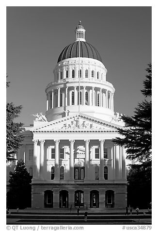 State Capitol of California, late afternoon. Sacramento, California, USA