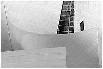Steel curves, Walt Disney Concert Hall. Los Angeles, California, USA (black and white)