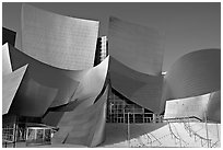 Main entrance of the Walt Disney Concert Hall. Los Angeles, California, USA (black and white)