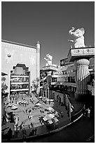 Hollywood and Highland shopping and entertainment complex. Hollywood, Los Angeles, California, USA (black and white)
