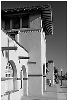 Burlingame historic train depot. Burlingame,  California, USA ( black and white)