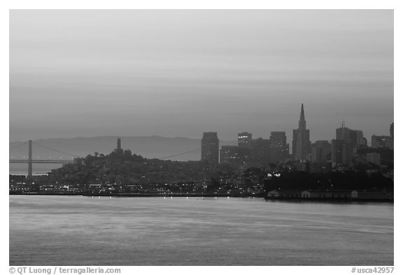 San Francisco skyline at dawn. San Francisco, California, USA