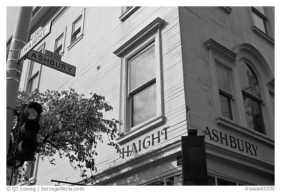Corner of  Haight Street and Ashbury Street. San Francisco, California, USA