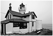 Battery Point Lighthouse, Crescent City. California, USA (black and white)