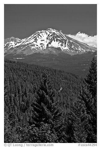 Mount Shasta seen from Castle Crags State Park. California, USA