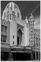 Moorish style Oakland Fox Theater. Oakland, California, USA ( black and white)