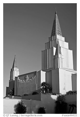 Church of Jesus Christ of Latter-Day Saints. Oakland, California, USA (black and white)